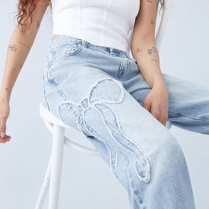 EVORAH® BOWS BAGGY JEANS