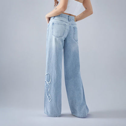 EVORAH® BOWS BAGGY JEANS